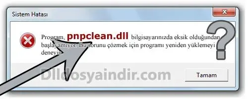 pnpclean.dll Hata Görüntüsü