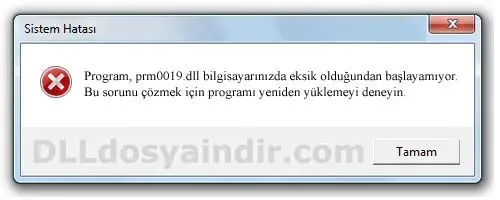 prm0019.dll hatası