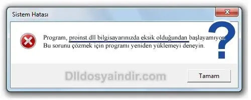 proinst.dll hatası