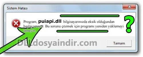 puiapi.dll hatası