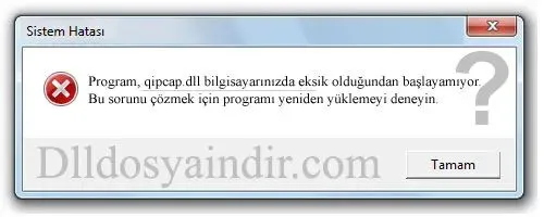 qipcap.dll hatası