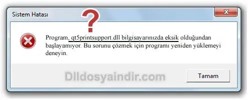 qt5printsupport.dll hatası