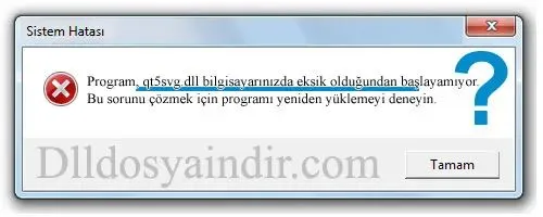 qt5svg.dll hatası