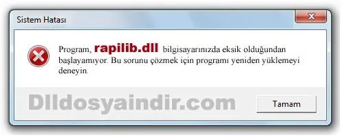 rapilib.dll hatası