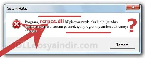 rcrpcs.dll hatası