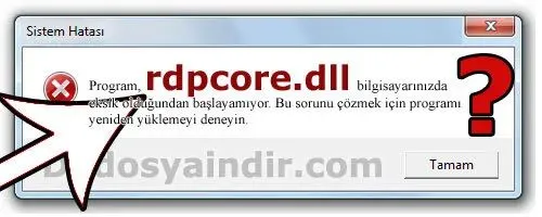 rdpcore.dll hatası
