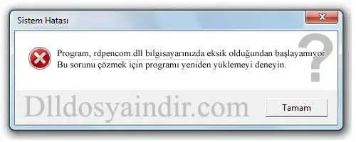 rdpencom.dll hatası