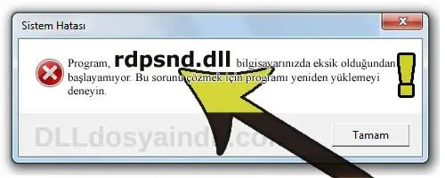 rdpsnd.dll hatası
