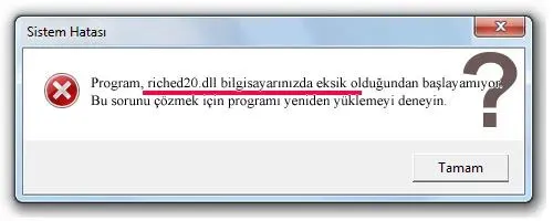 riched20.dll hatası