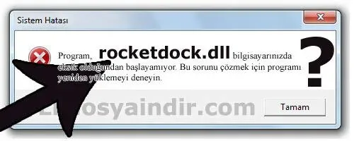 rocketdock.dll hatası