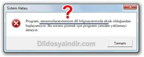sensorsclassextension.dll hatası
