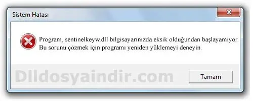 sentinelkeyw.dll hatası