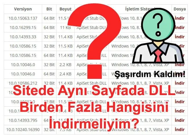 Sitede Aynı Sayfada DLL Birden Fazla Hangisini İndirmeliyim? 1 sitede ayni sayfada dll birden fazla hangisini indirmeliyim