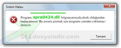 spra0424.dll hatası