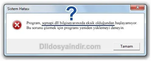 sqmapi.dll hatası