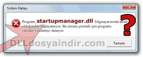 startupmanager.dll hatası