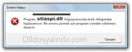 stiaspi.dll hatası