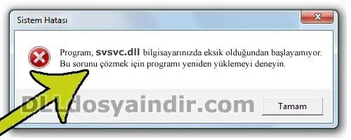 svsvc.dll hatası