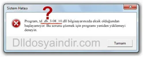 td_db_3.08_10.dll hatası