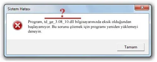td_ge_3.08_10.dll hatası