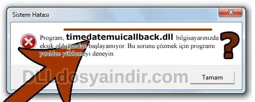 timedatemuicallback.dll hatası
