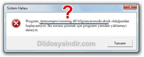 tpmcoreprovisioning.dll hatası