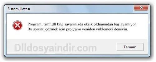 tsmf.dll Hata Görüntüsü