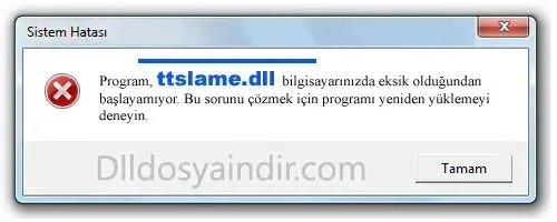 ttslame.dll hatası