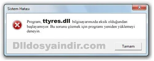 ttyres.dll hatası