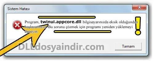 twinui.appcore.dll hatası