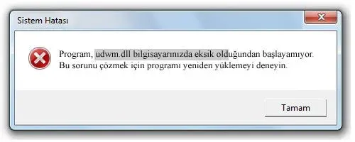 udwm.dll hatası