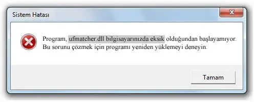 ufmatcher.dll hatası