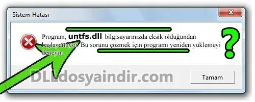 untfs.dll hatası