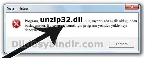 unzip32.dll hatası