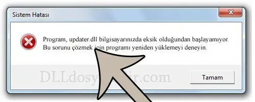 updater.dll hatası