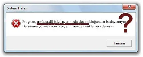 usrfaxa.dll hatası