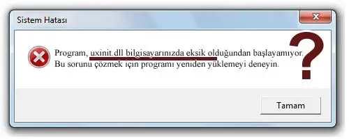 uxinit.dll hatası