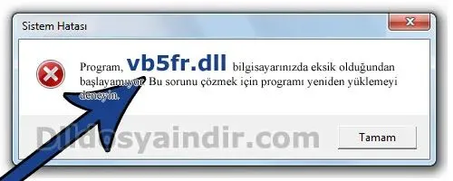 vb5fr.dll hatası