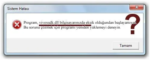 vivoxsdk.dll hatası