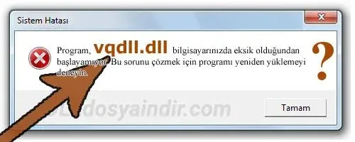 vqdll.dll hatası