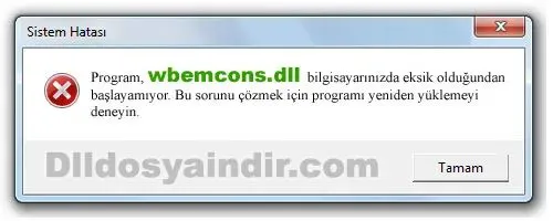 wbemcons.dll hatası