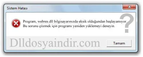 webres.dll hatası