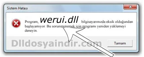 werui.dll Hata Görüntüsü