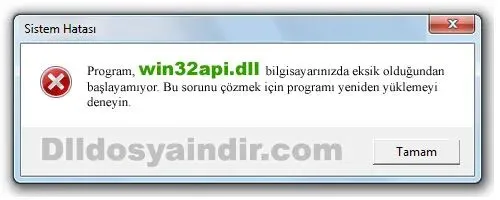 win32api.dll hatası