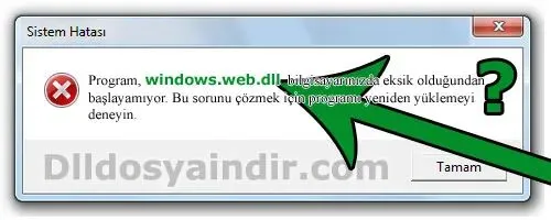 windows.web.dll hatası