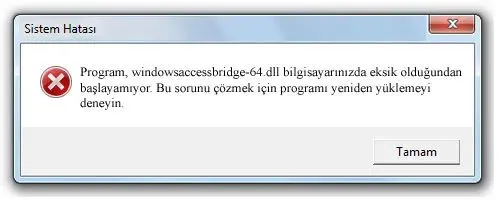 windowsaccessbridge-64.dll hatası