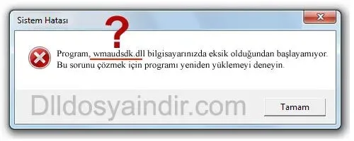 wmaudsdk.dll hatası