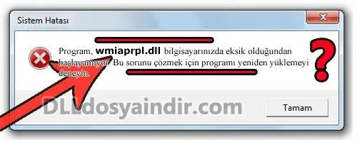 wmiaprpl.dll hatası