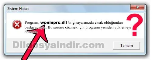 wpninprc.dll hatası