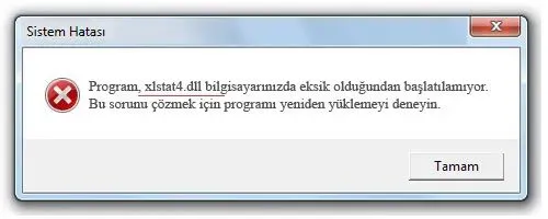 xlstat4.dll hatası